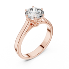 Round Cut 1 Carat Solitaire Diamond Engagement Ring