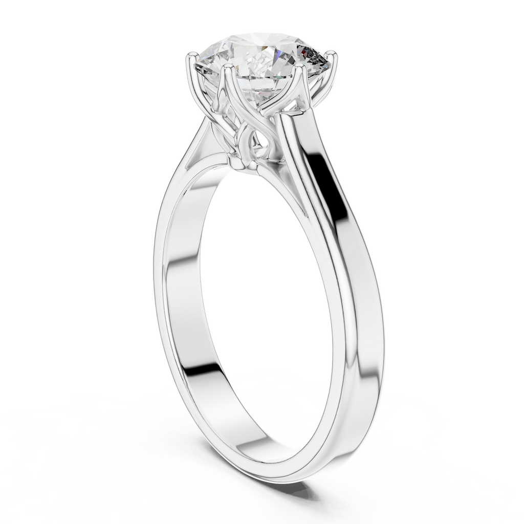 Round Cut 1 Carat Solitaire Diamond Engagement Ring