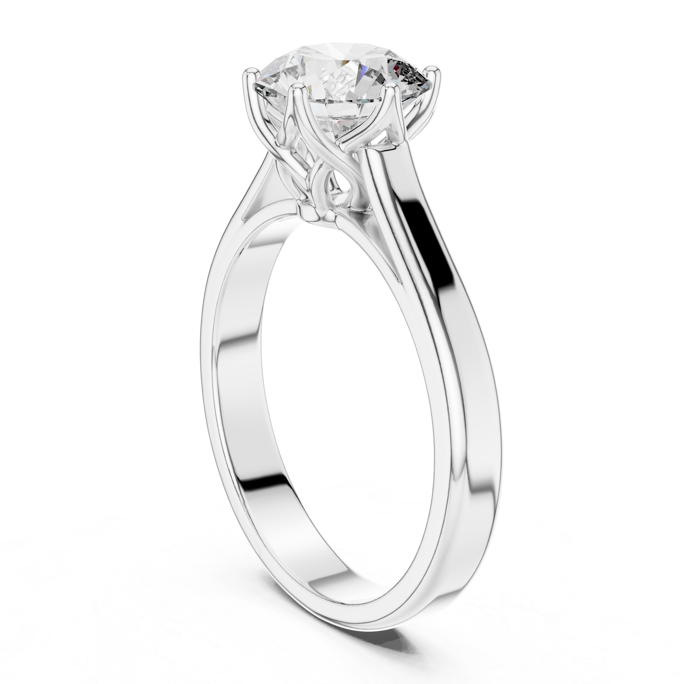 Round Cut 1 Carat Solitaire Diamond Engagement Ring