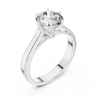 Round Cut 1 Carat Solitaire Diamond Engagement Ring