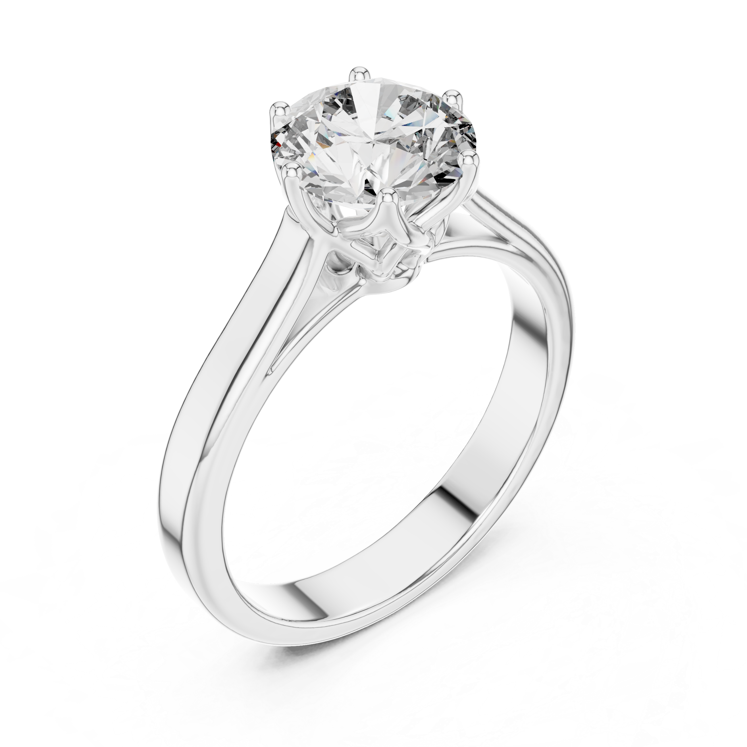 Round Cut 1 Carat Solitaire Diamond Engagement Ring