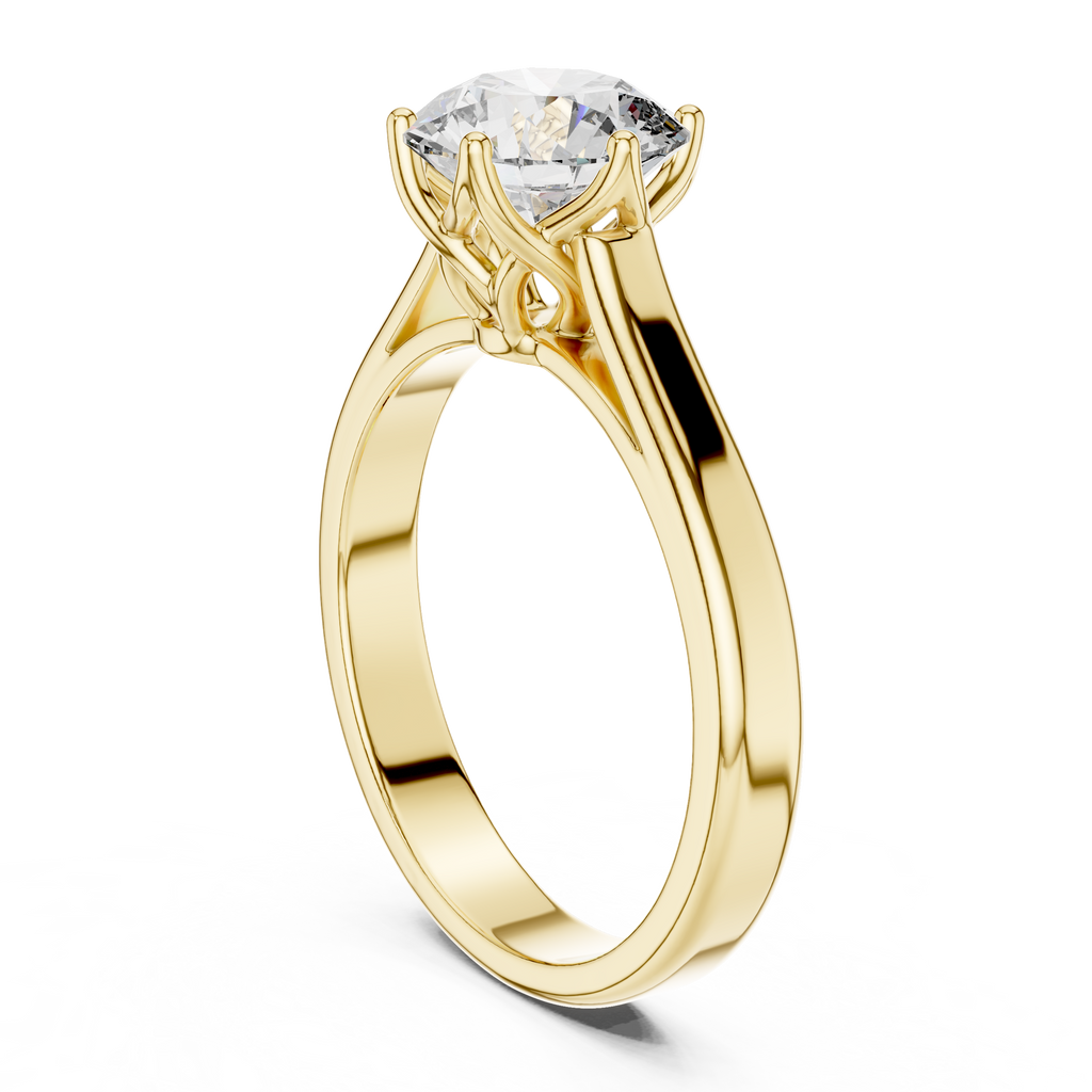 Round Cut 1 Carat Solitaire Diamond Engagement Ring