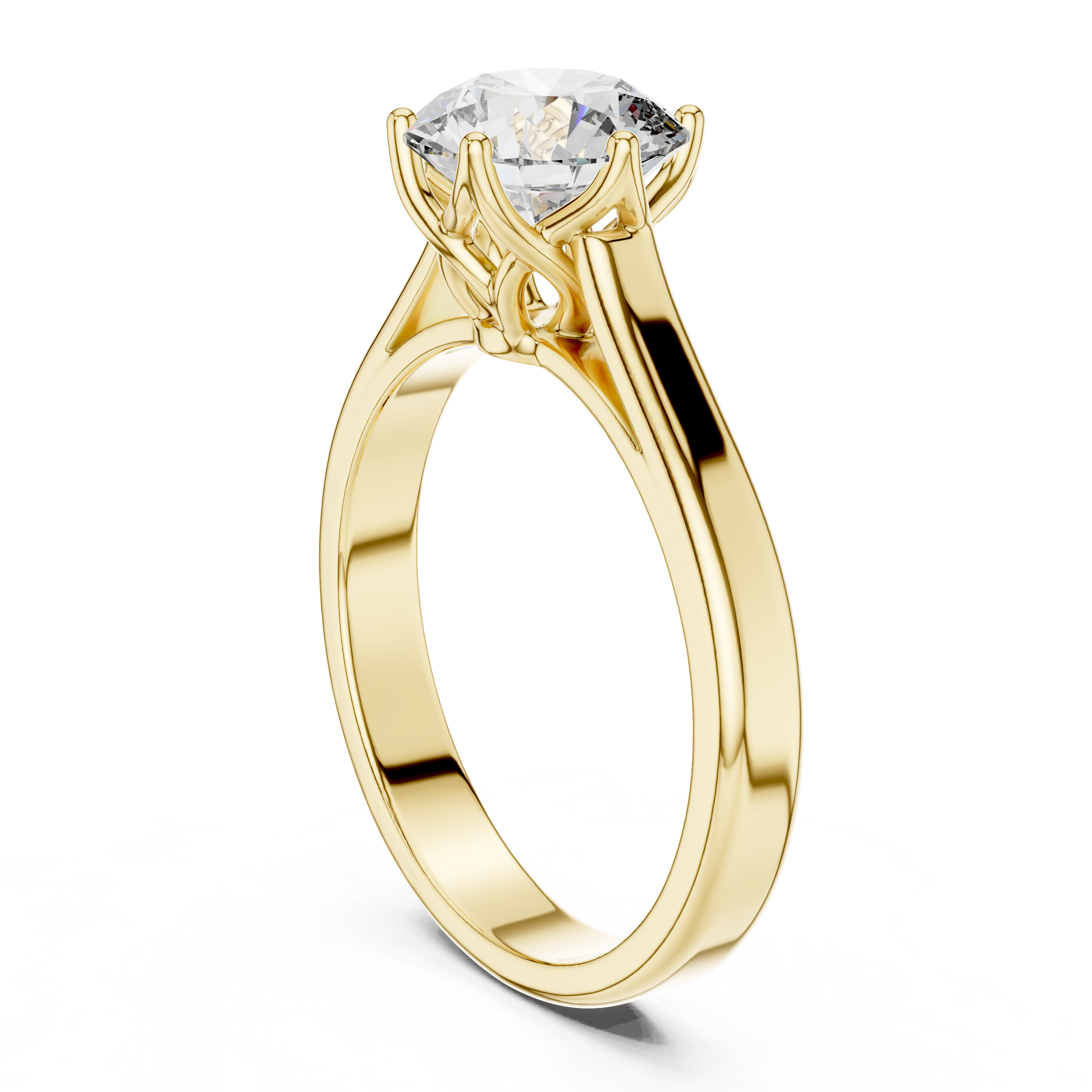 Round Cut 1 Carat Solitaire Diamond Engagement Ring