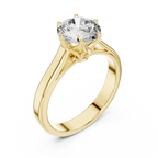 Round Cut 1 Carat Solitaire Diamond Engagement Ring