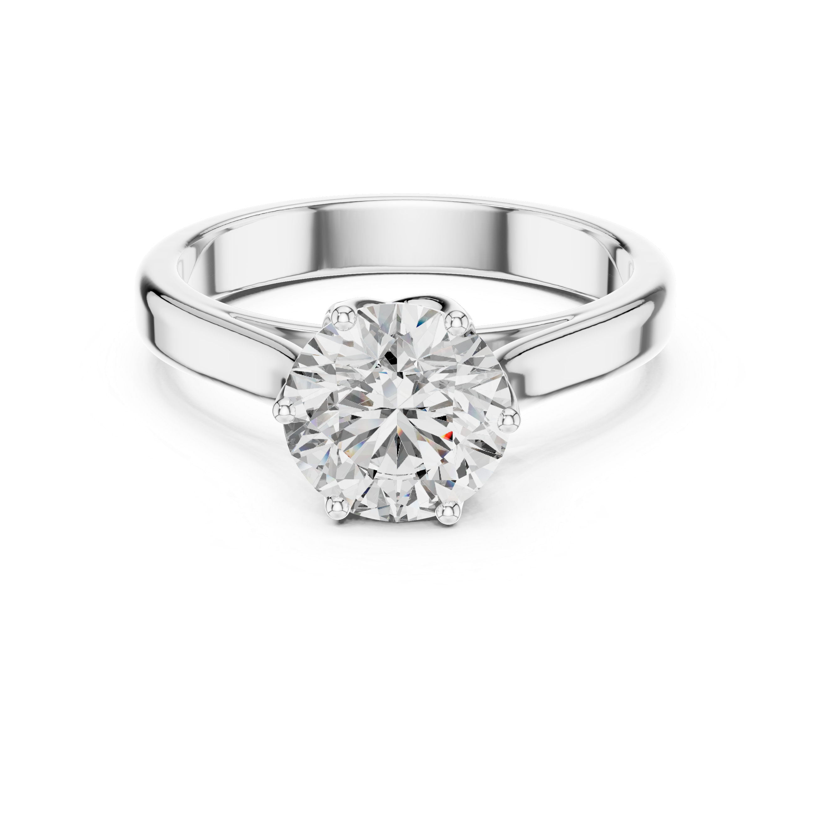 Round Cut 1 Carat Solitaire Diamond Engagement Ring