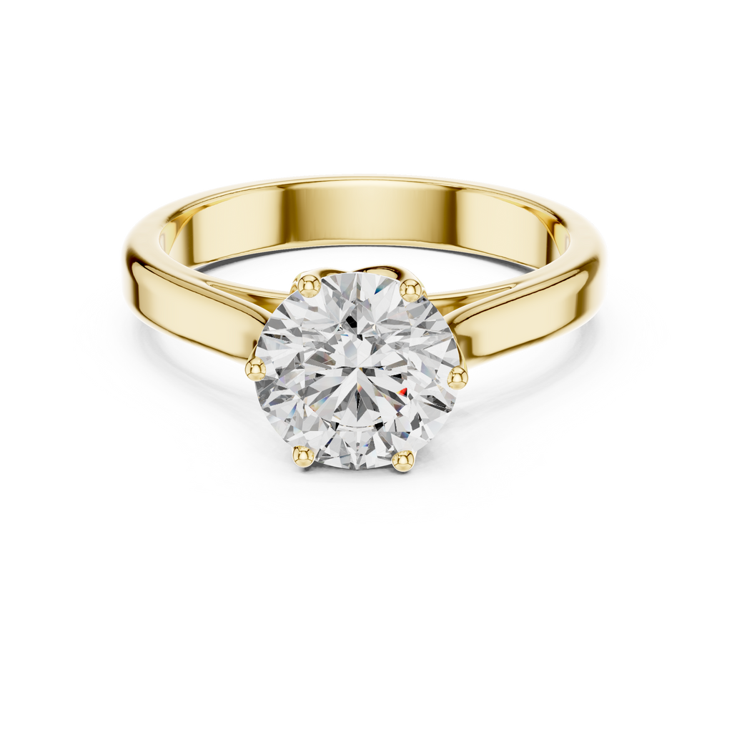 Round Cut 1 Carat Solitaire Diamond Engagement Ring