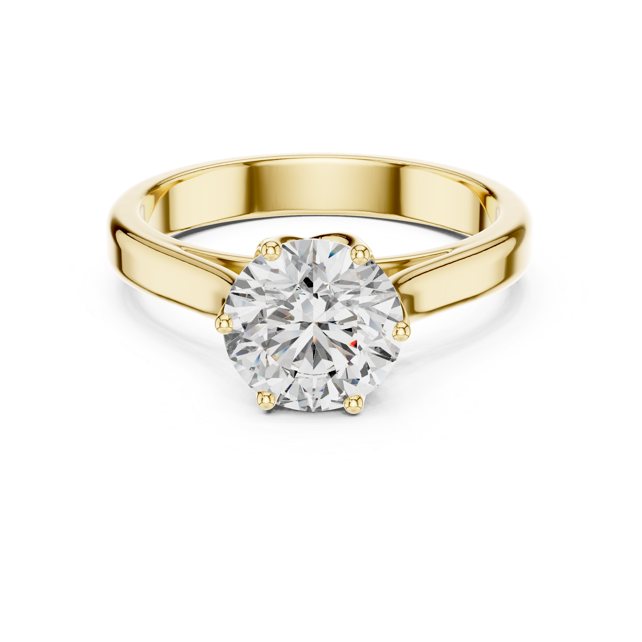 Round Cut 1 Carat Solitaire Diamond Engagement Ring