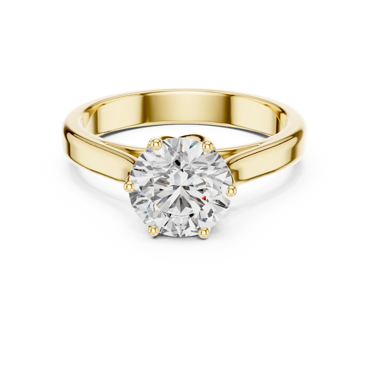Round Cut 1 Carat Solitaire Diamond Engagement Ring