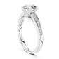 Solitaire Accent Ring With Round Cut Lab Diamond