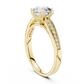 Solitaire Accent Ring With Round Cut Lab Diamond