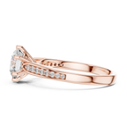 Solitaire Accent Ring With Round Cut Lab Diamond