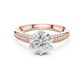 Solitaire Accent Ring With Round Cut Lab Diamond