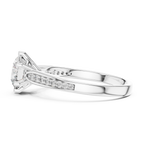 Solitaire Accent Ring With Round Cut Lab Diamond