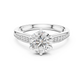 Solitaire Accent Ring With Round Cut Lab Diamond