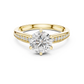 Solitaire Accent Ring With Round Cut Lab Diamond