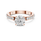 Round Cut Diamond Solitaire Ring With Accent Setting