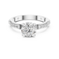 Round Cut Diamond Solitaire Ring With Accent Setting