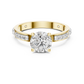 Round Cut Diamond Solitaire Ring With Accent Setting