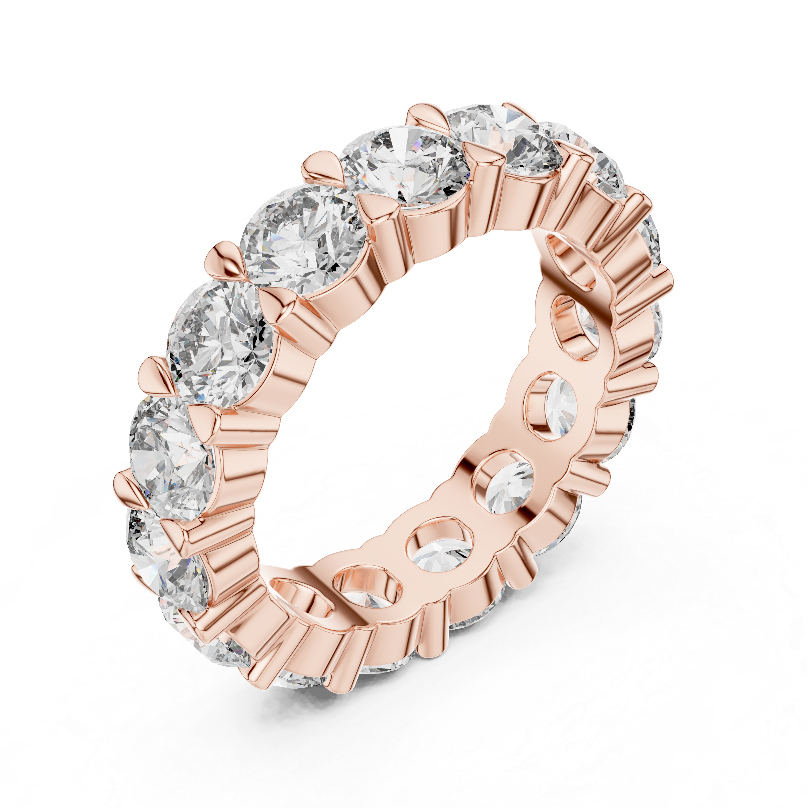 Round Cut Lab Grown Diamond Eternity band