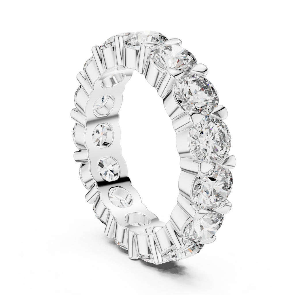 Round Cut Lab Grown Diamond Eternity band