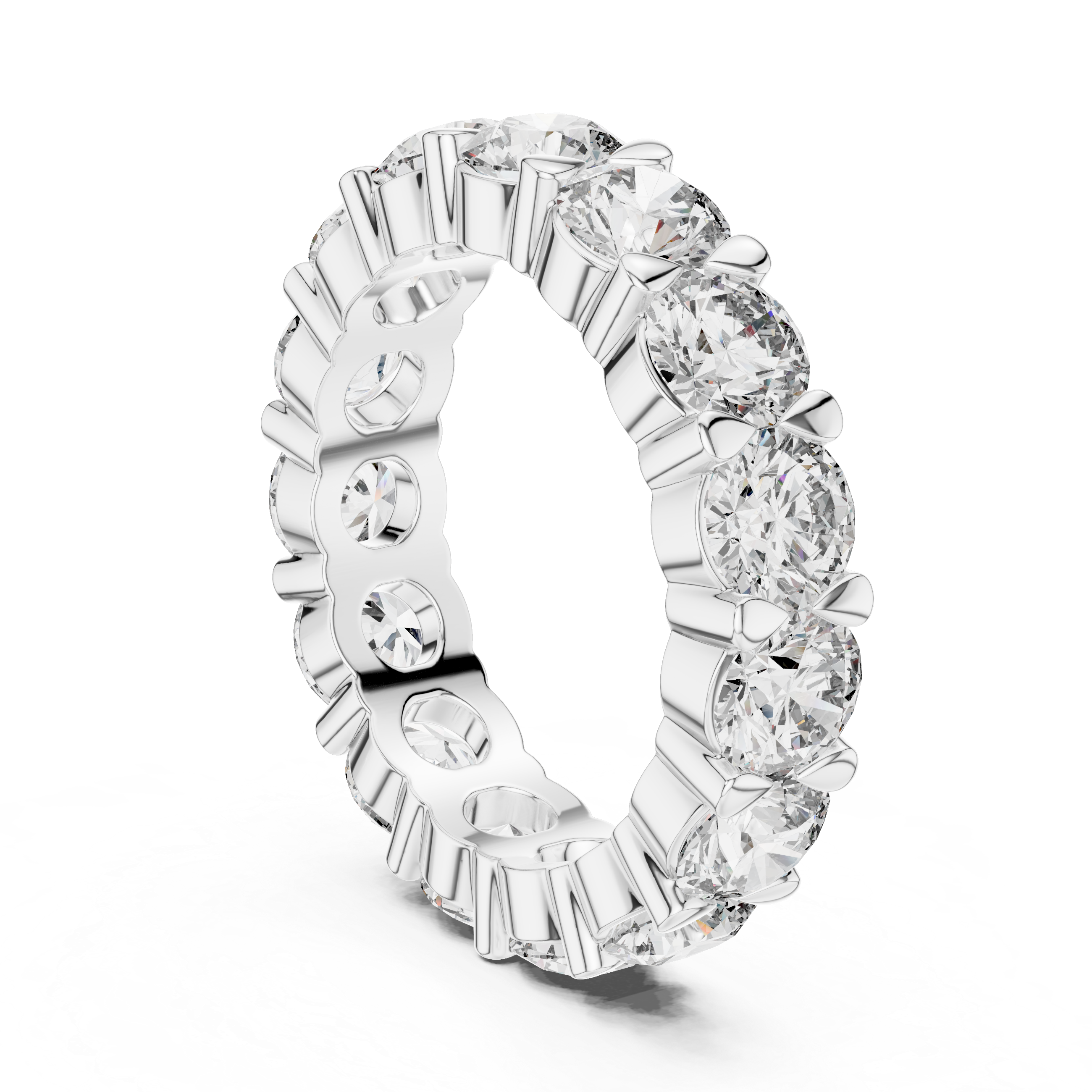 Round Cut Lab Grown Diamond Eternity band