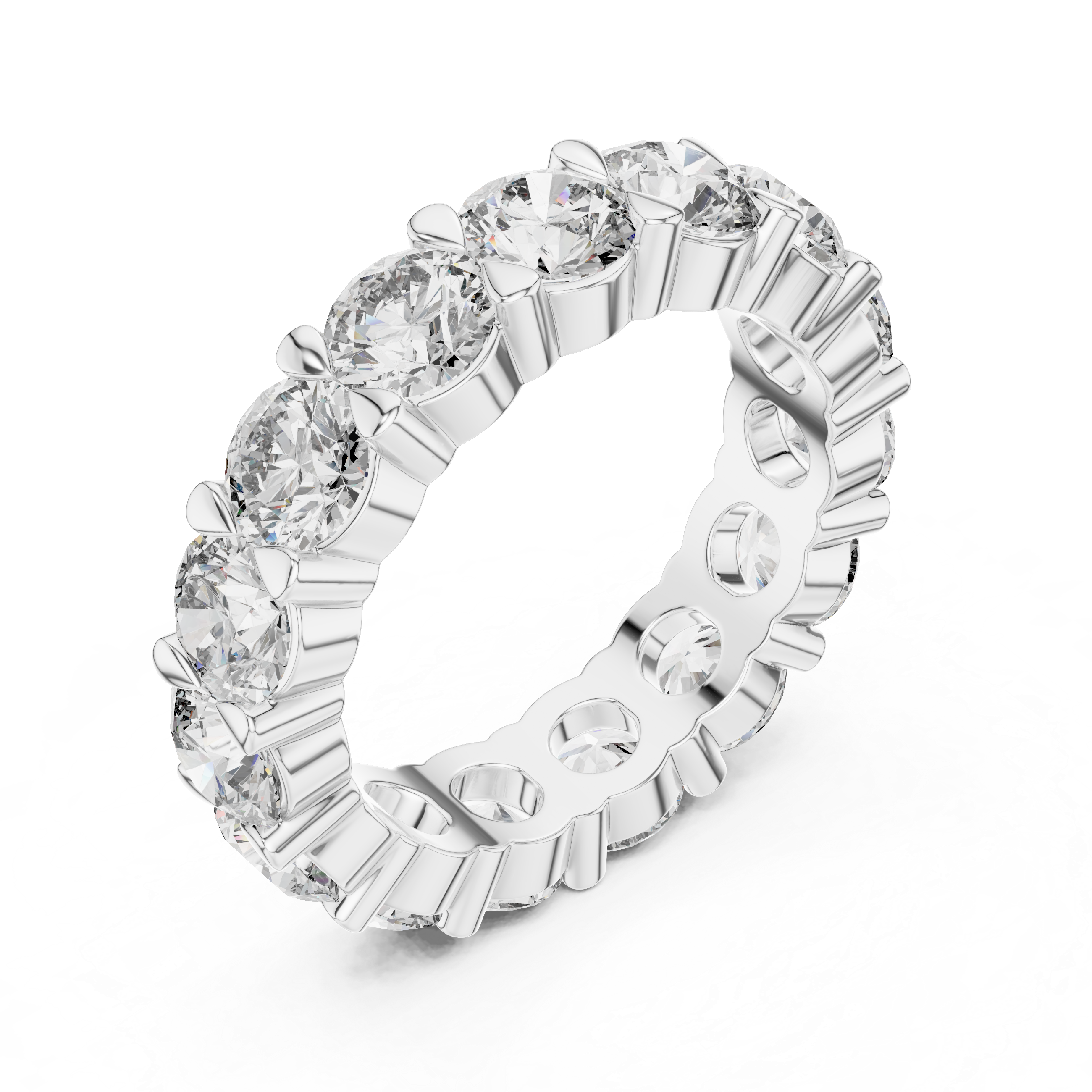Round Cut Lab Grown Diamond Eternity band