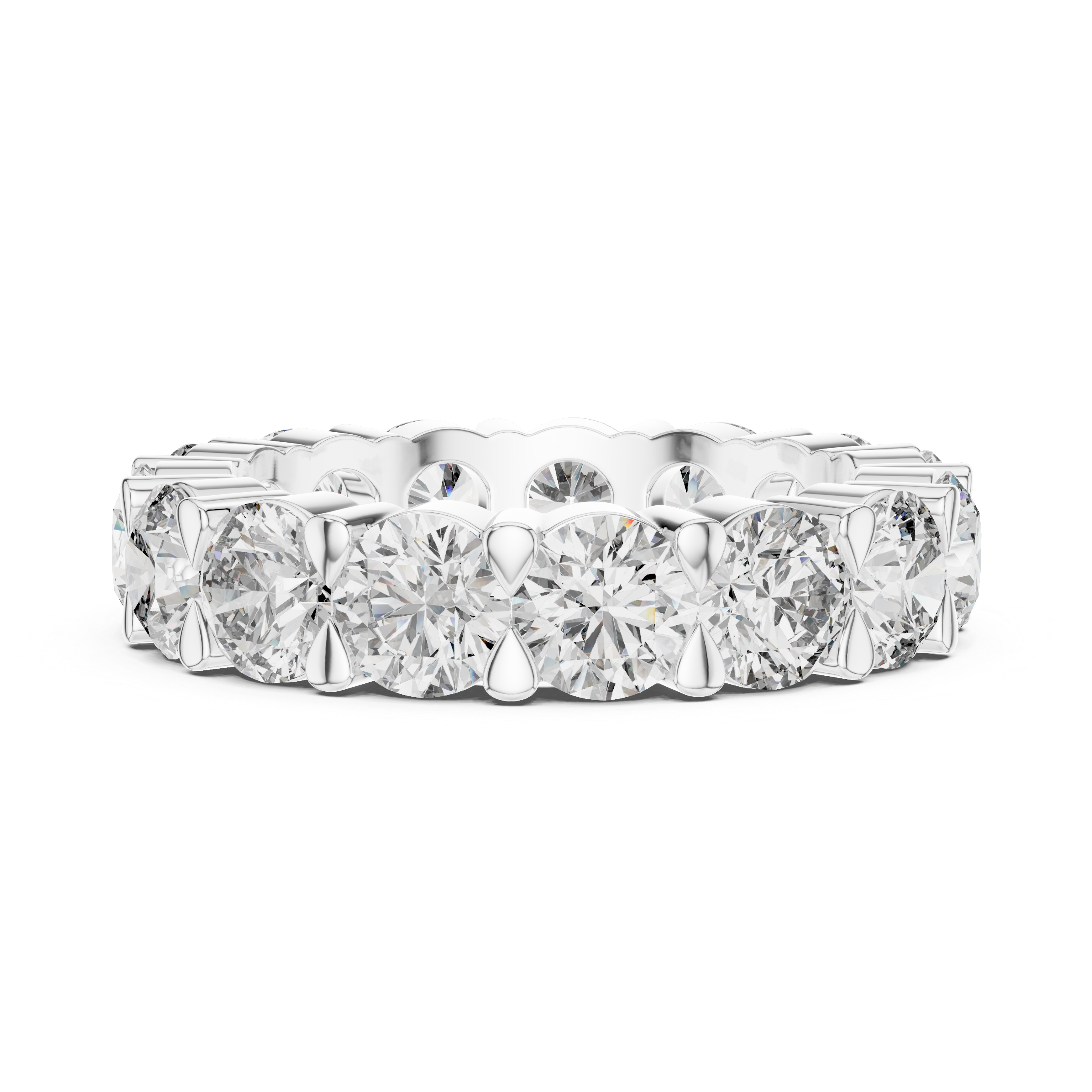 Round Cut Lab Grown Diamond Eternity band