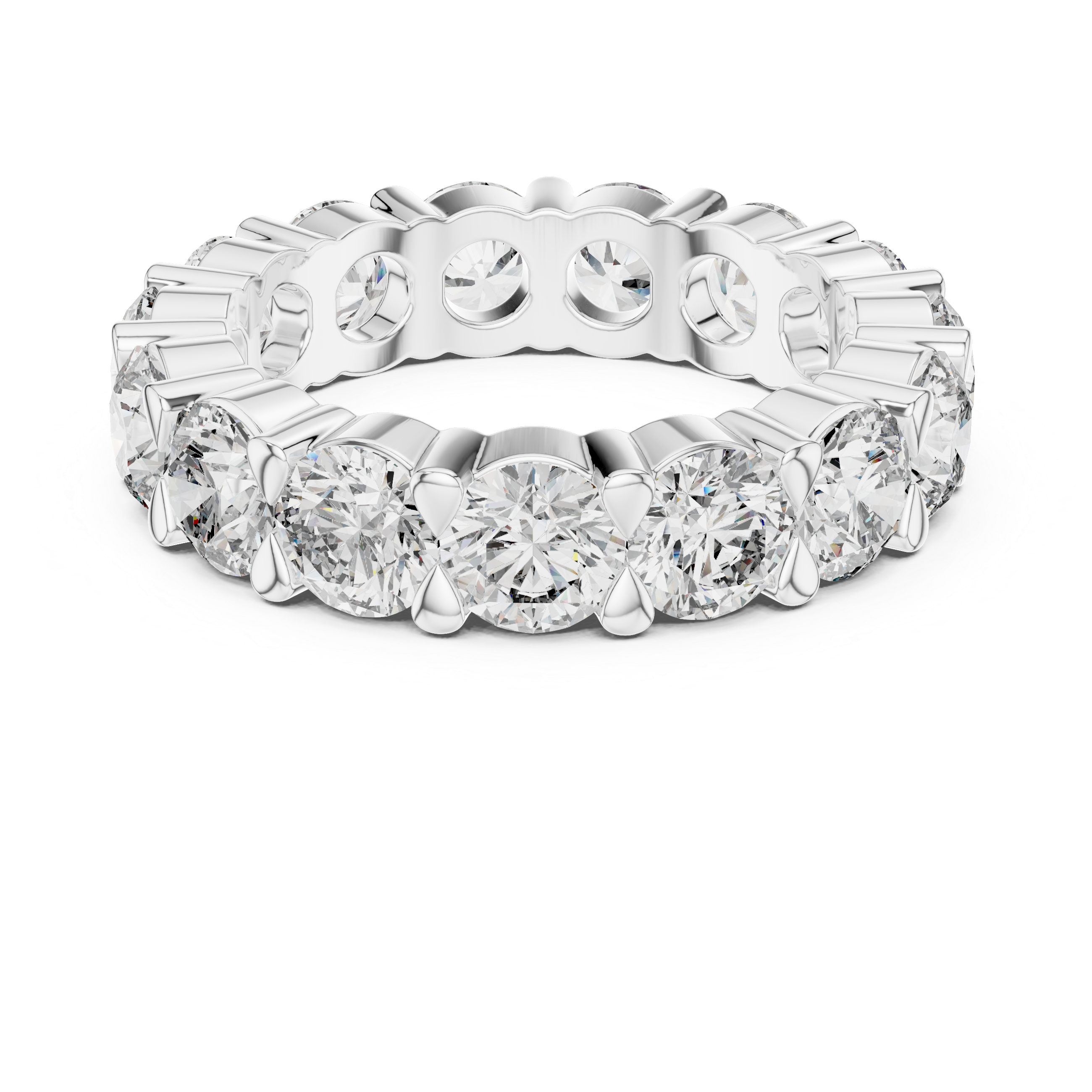 Round Cut Lab Grown Diamond Eternity band