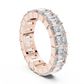 Emerald Cut Lab Diamond Eternity Wedding Band