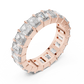 Emerald Cut Lab Diamond Eternity Wedding Band