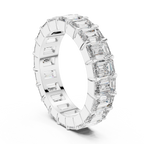 Emerald Cut Lab Diamond Eternity Wedding Band