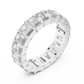 Emerald Cut Lab Diamond Eternity Wedding Band