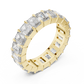 Emerald Cut Lab Diamond Eternity Wedding Band