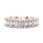 Emerald Cut Lab Diamond Eternity Wedding Band