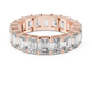 Emerald Cut Lab Diamond Eternity Wedding Band