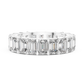 Emerald Cut Lab Diamond Eternity Wedding Band