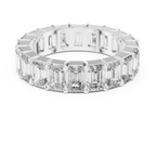 Emerald Cut Lab Diamond Eternity Wedding Band