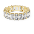 Emerald Cut Lab Diamond Eternity Wedding Band