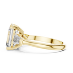 Princess Cut Lab Diamond Three Stone Engagement Ring