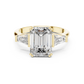 Princess Cut Lab Diamond Three Stone Engagement Ring