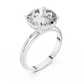 Round Cut Diamond Hidden Halo Engagement Ring