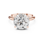Round Cut Diamond Hidden Halo Engagement Ring