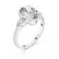 Oval Cut Lab Diamond Three Stone Engagement Ring