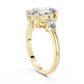 Oval Cut Lab Diamond Three Stone Engagement Ring