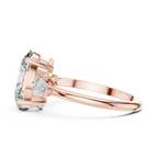 Oval Cut Lab Diamond Three Stone Engagement Ring