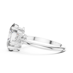 Oval Cut Lab Diamond Three Stone Engagement Ring