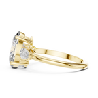 Oval Cut Lab Diamond Three Stone Engagement Ring