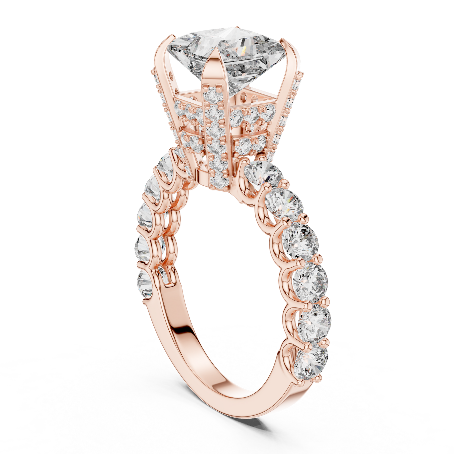 Princess Cut Dazzling Diamond Engagement Ring