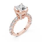 Princess Cut Dazzling Diamond Engagement Ring