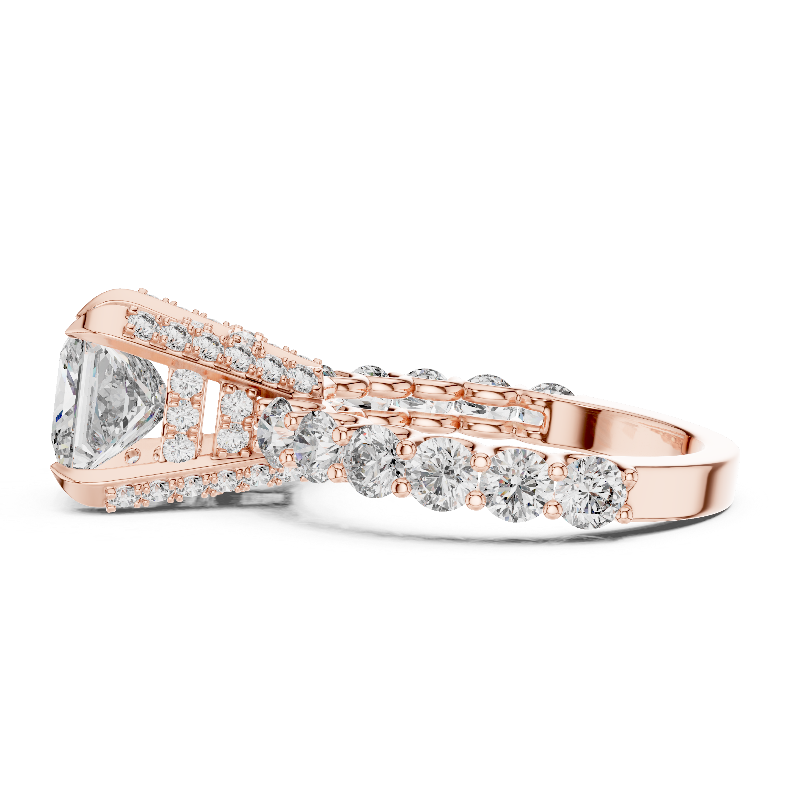 Princess Cut Dazzling Diamond Engagement Ring